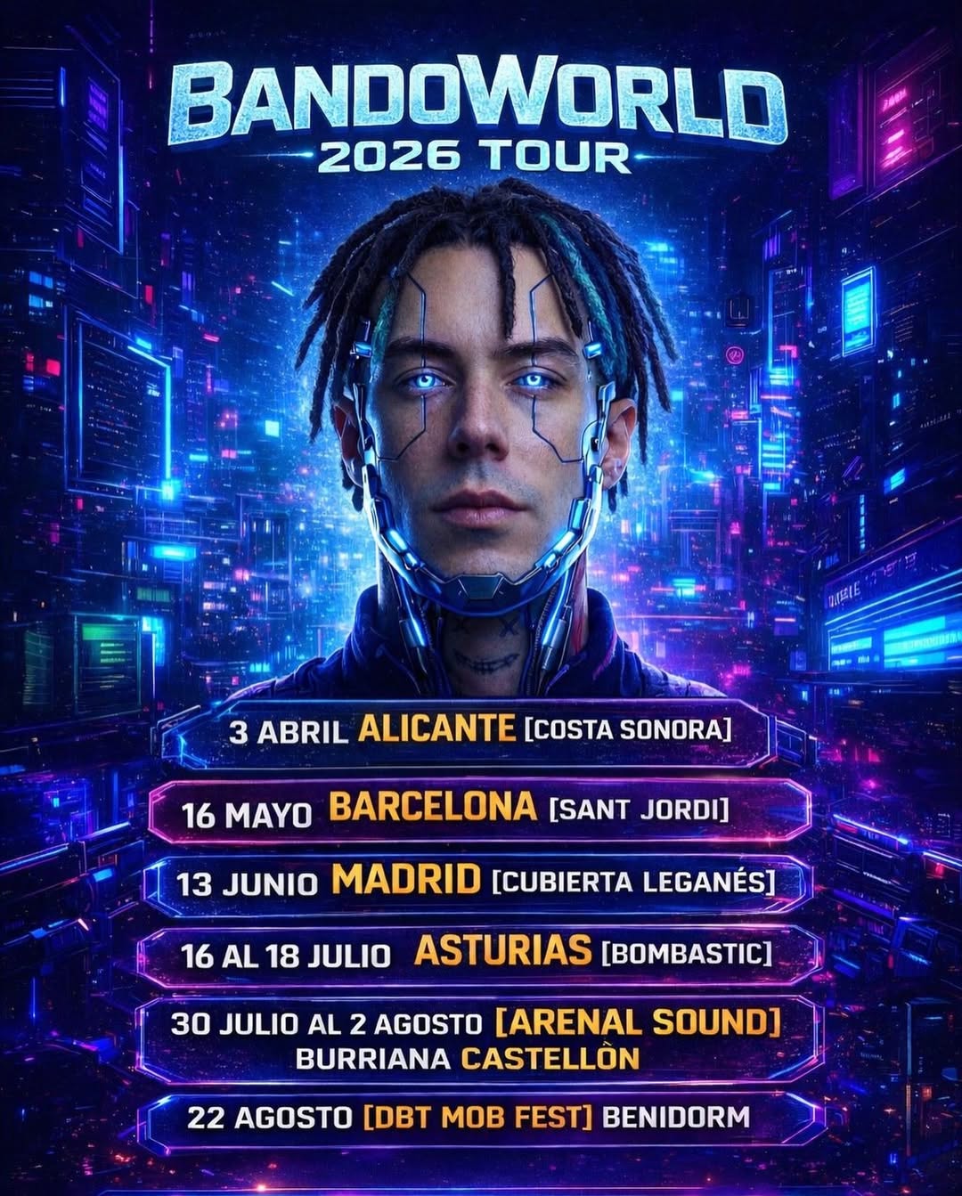 BANDO WORLD 2026 TOUR CARTEL